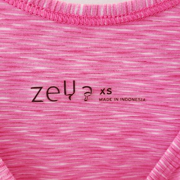 Zella Pink Spacedye Fitted Athletic Scoop Tank XS - Picture 8 of 8